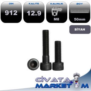 M8*50 İMBUS CİVATA DIN 912 12.9